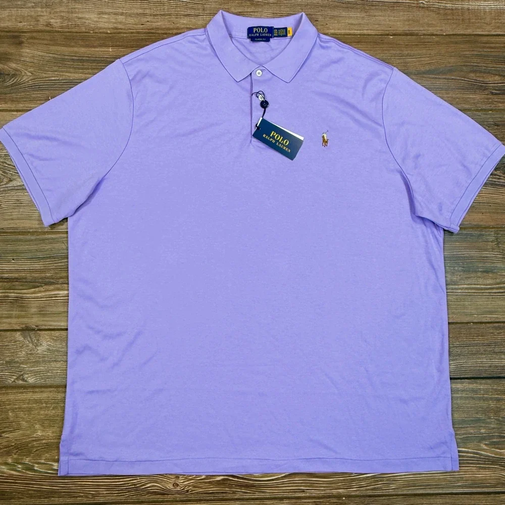 Polo Ralph Lauren Mens Size XXL Polo Shirt Purple Classic Fit Cotton NWT